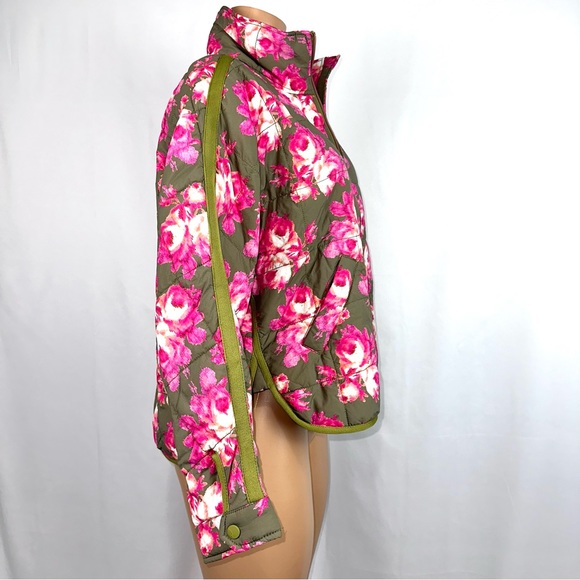 Free People FP Movement Printed Pippa Packable Puffer Jacket Sz S Pink Rose NWT - Picture 5 of 16